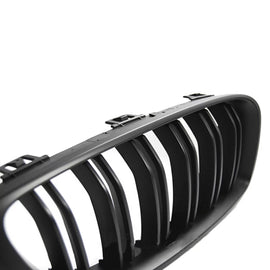 Griglie anteriori per BMW 4 F32 / F33 / F36 13-16 M4 stile con doppio griglia Nero opaco 2 pezzi