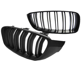 Griglie anteriori per BMW 4 F32 / F33 / F36 13-16 M4 stile con doppio griglia Nero opaco 2 pezzi