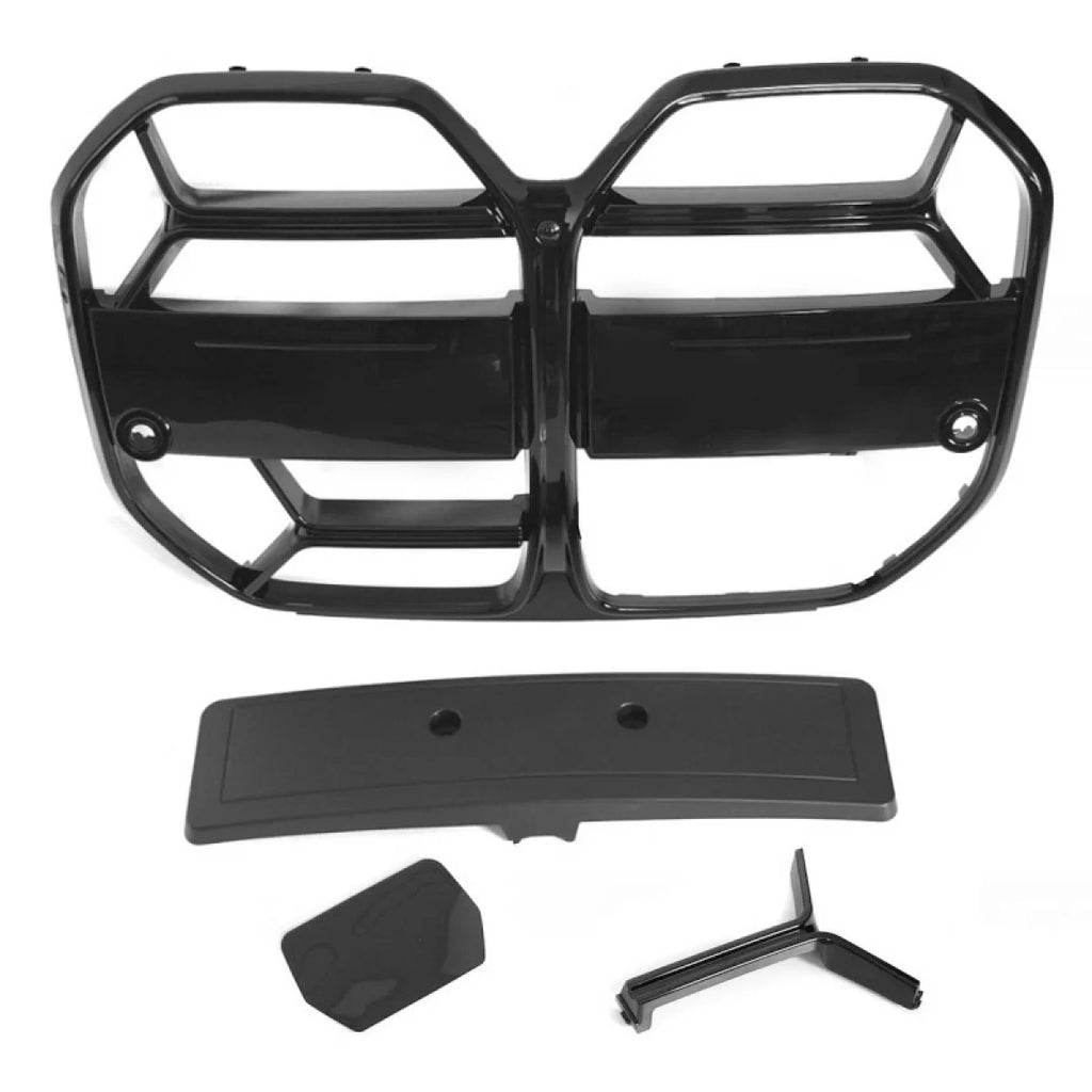 Griglie anteriori per BMW 4 G22 / G23 2020+ M4 CS Sport stile nere lucide 2pcs