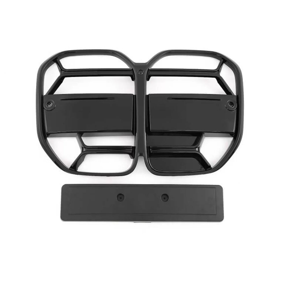 Griglie anteriori per BMW 4 G22 / G23 2020+ M4 CS Sport stile nere lucide 2pcs