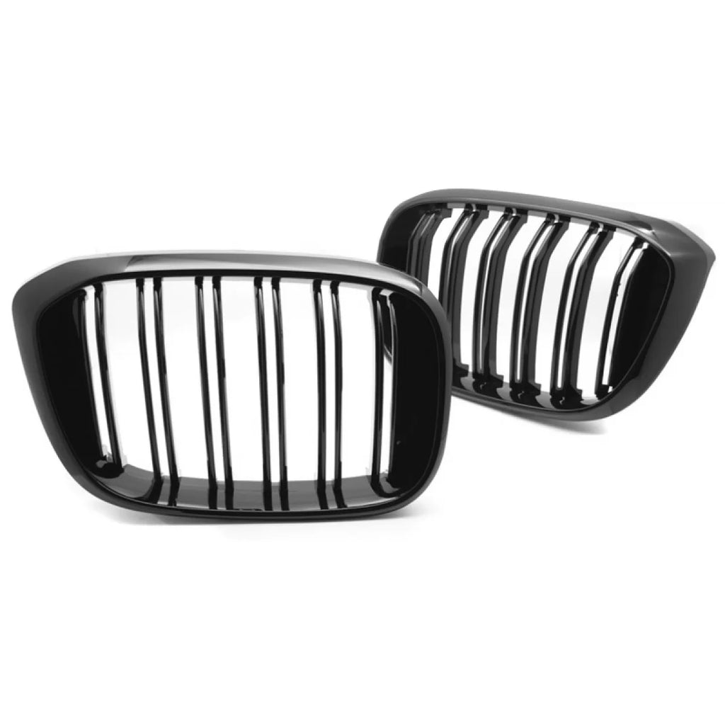 Griglie anteriori per BMW X3 G01 17-21 X4 G02 Sport stile con doppio griglia nere lucide con 6 griglie 2 pezzi