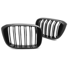 Carica l'immagine nel visualizzatore di Gallery, Griglie anteriori per BMW X3 G01 17-21 X4 G02 Sport stile con doppio griglia nere lucide con 6 griglie 2 pezzi