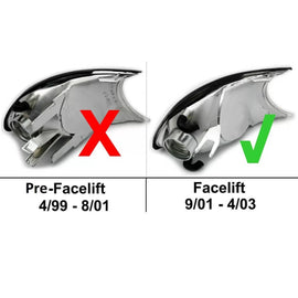 Frecce anteriori per BMW 3 E46 Coupe/Cabrio 01-03 con vite nero 2 pezzi Sonar