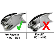 Frecce anteriori per BMW 3 E46 Coupe/Cabrio 99-01 con Clip nero 2 pezzi Sonar