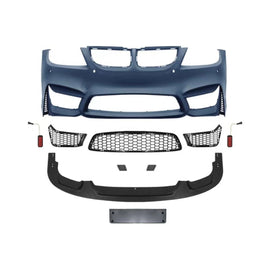 Paraurti anteriore stile M4 per BMW Serie 3 E90 berlina, E91 station wagon 2005-2008 con anteriore spoiler