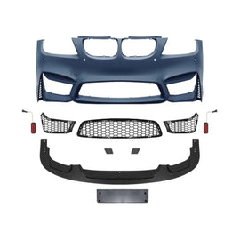 Paraurti anteriore stile M4 per BMW Serie 3 E90 berlina, E91 station wagon 2008-2011 con anteriore spoiler