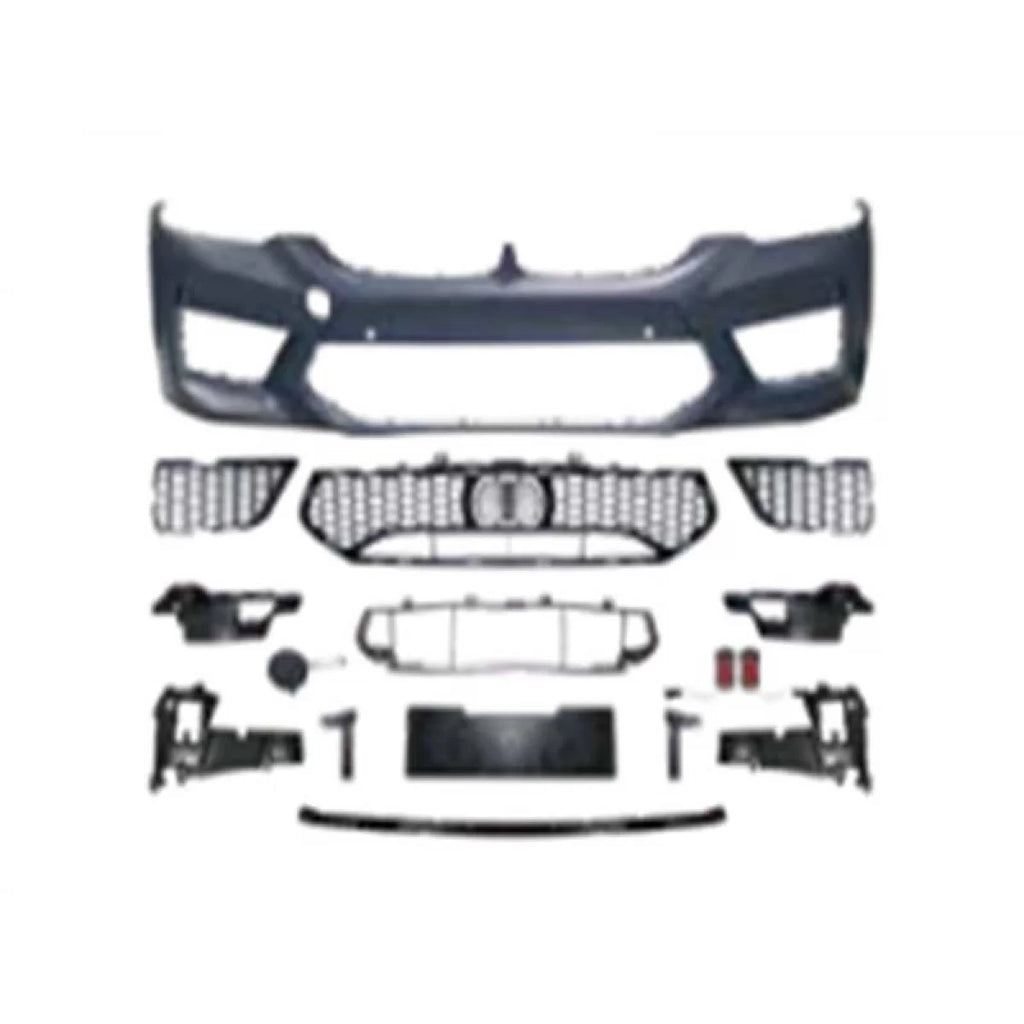 Paraurti anteriore stile M5 per BMW Serie 5 G30 berlina, G31 station wagon 2017-2019, griglia con ACC foro, con Sensore