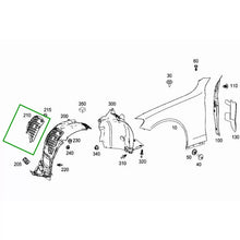 Carica l'immagine nel visualizzatore di Gallery, Passaruota anteriore destro copertura Servicing appendice per Mercedes Classe C W205 berlina (2014-2018)