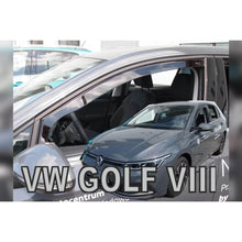 Deflettori anteriori Heko per Volkswagen Golf 8 hatchback dal 2020, con 5 porte, scuro fumé, 2 pezzi