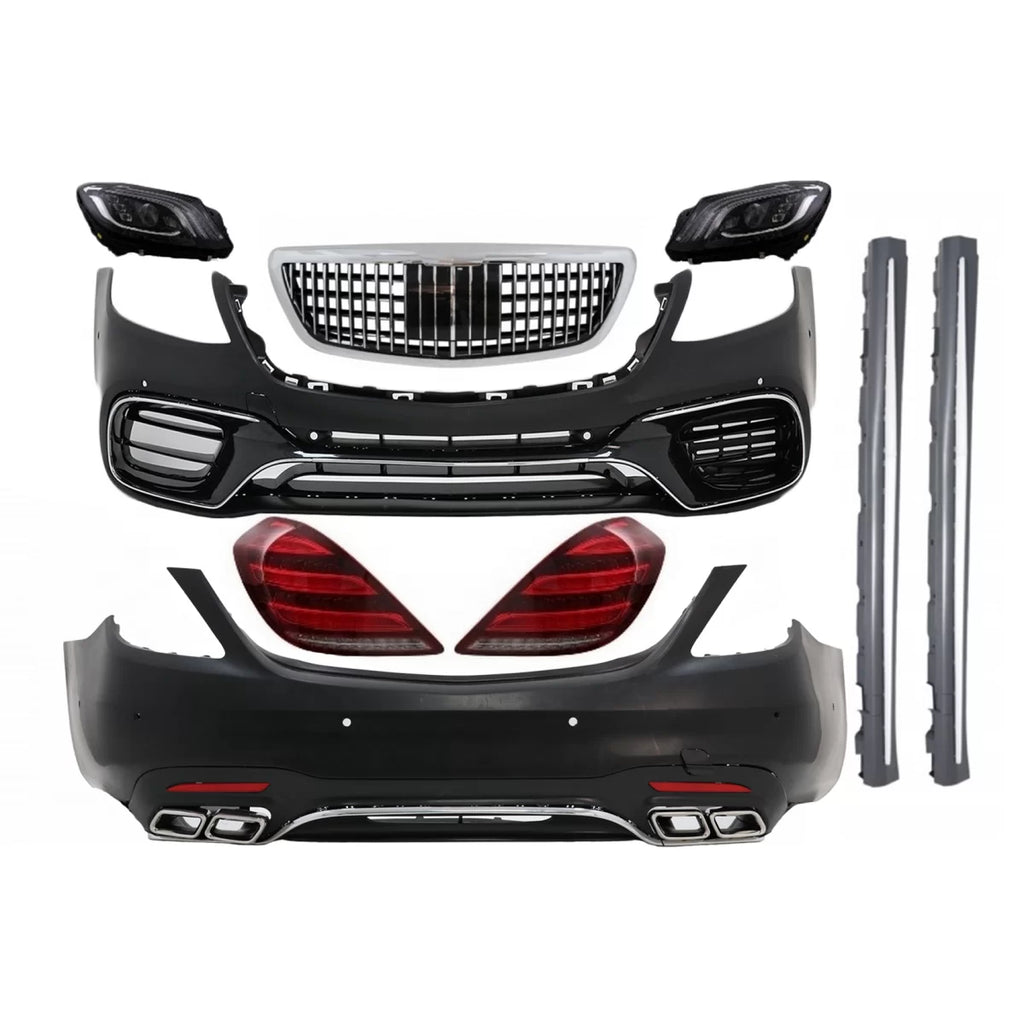 Full Convesion Body kit per Mercedes Classe S W222 restyling (2013-06.2017) S63 stile con LED luci