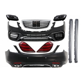 Full Convesion Body kit per Mercedes Classe S W222 restyling (2013-06.2017) S63 stile con LED luci
