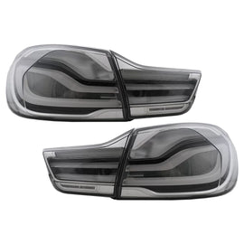 Bar fanali posteriori Full LED per BMW Serie 4 F32 F33 F36 (2013-2016) fumé con statico direzionale segnale