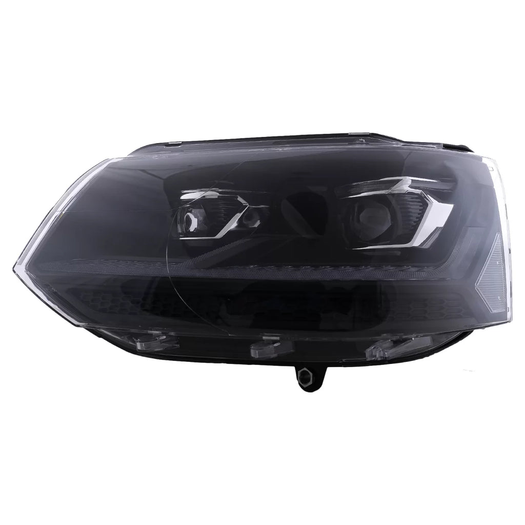 DRL fari anteriori Full LED per VW Transporter Caravelle Multivan T5.1 restyling (2010-2015) nero