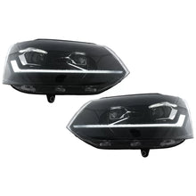 DRL fari anteriori Full LED per VW Transporter Caravelle Multivan T5.1 restyling (2010-2015) nero