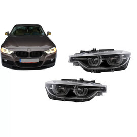 Fari anteriori Angel Eyes Full LED per BMW Serie 3 F30 F31 berlina Touring (2011 e successivi)