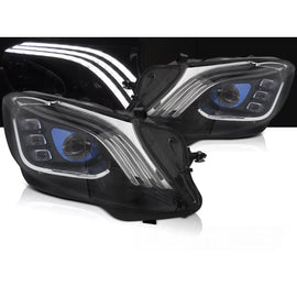 Fari anteriori neri compatibile MERCEDES W222 13-17 Full LED
