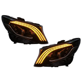 Fari anteriori Full LED per Mercedes Classe V Vito W447 (2014-2024) nero dinamico Indicatori di direzione