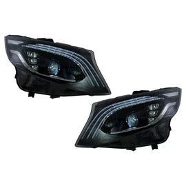 Fari anteriori Full LED per Mercedes Classe V W447 (2016-2020) nero