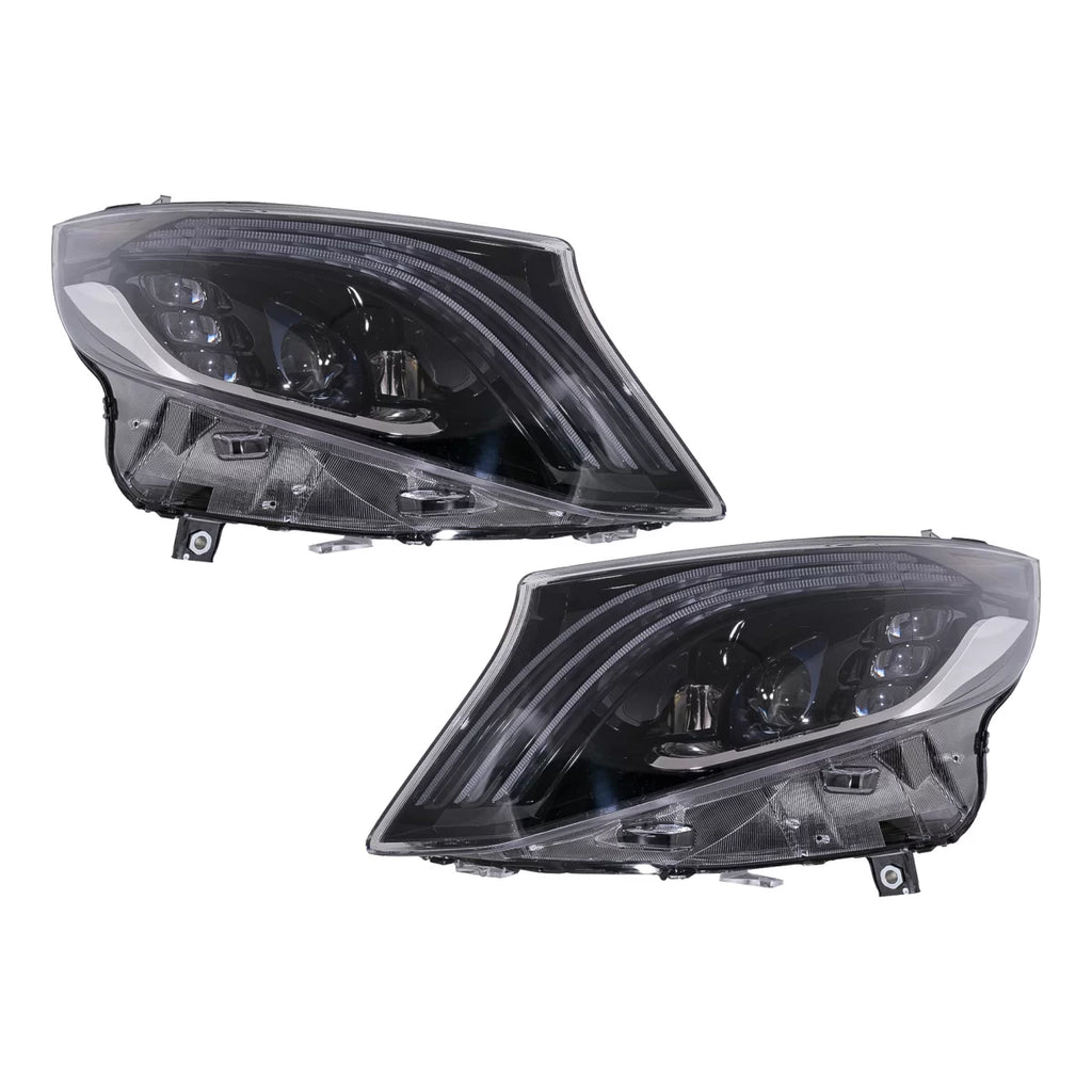 Fari anteriori Full LED per Mercedes Classe V W447 (2016-2020) nero
