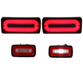 Fanali posteriori luce Bar con fendinebbia lampada Full LED per Mercedes Classe G W463 (1989-2015) rosso dinamico