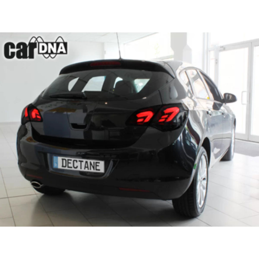Fanali posteriori Full LED per Opel Astra J (2009-2015) 5 porte hatchback nero fumé