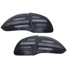 Fanali posteriori Full LED per Porsche Cayenne 958 E2 92A pre-restyling (2010-2014) nero fumé con dinamico frecce