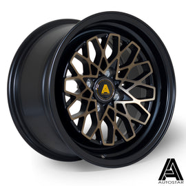 Cerchio in lega Autostar Geo 15x8 4x100 ET25 Black & Bronze