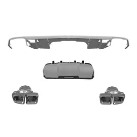 Diffusore stile GL63 con cromato terminali per posteriore A design paraurti per Mercedes GL X166 2012-2015 -oo--oo-
