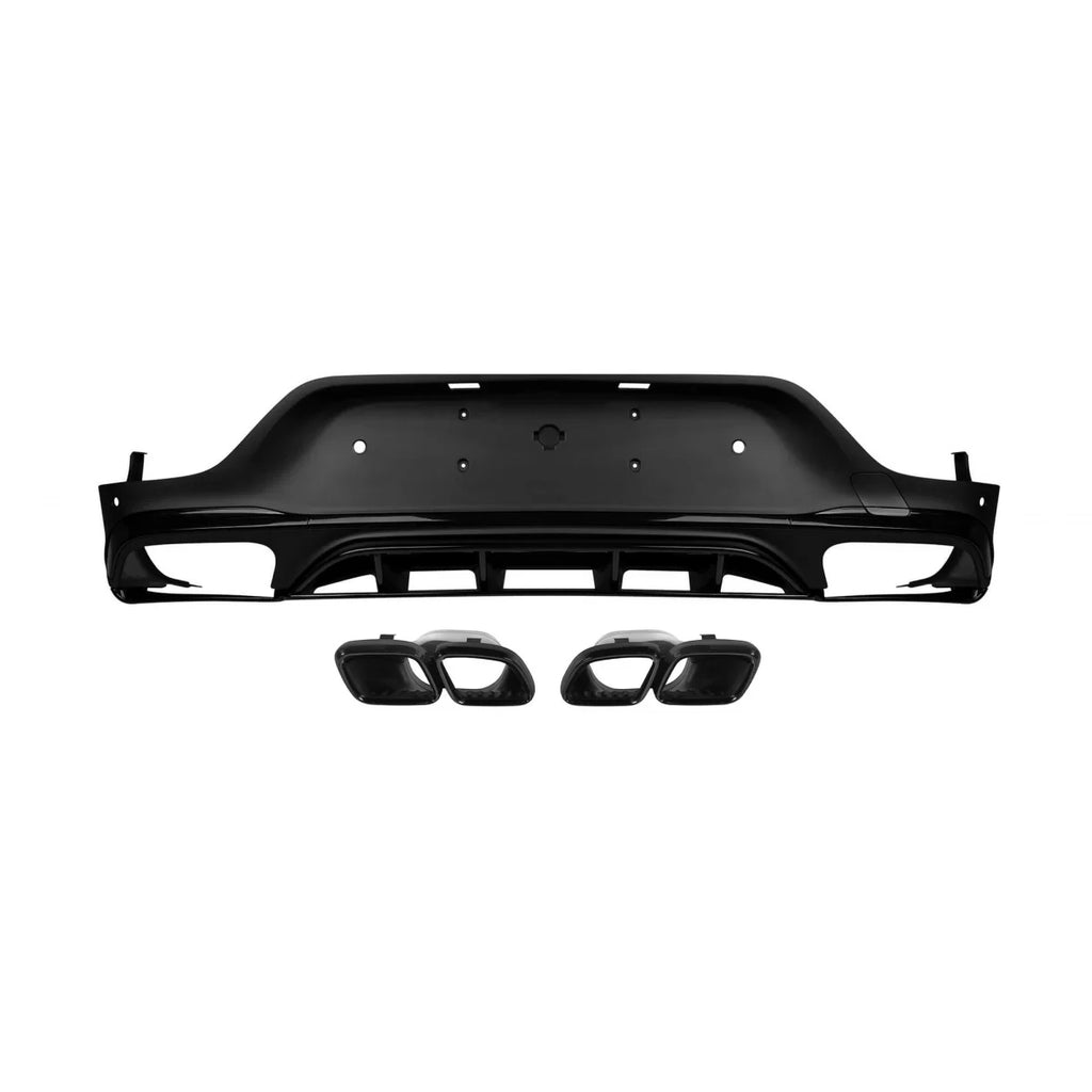 Diffusore stile GLC63 con nero terminali per posteriore A design paraurti on Mercedes GLC Coupe C253 2016-2022 -oo--oo