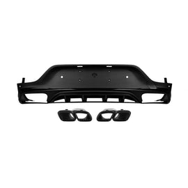 Diffusore stile GLC63 con nero terminali per posteriore A design paraurti on Mercedes GLC Coupe C253 2016-2022 -oo--oo