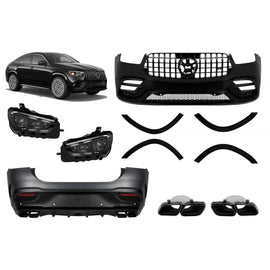 GLE63 A design kit per Mercedes GLE Coupe C167 2020-2023 con nero modanatura, nero griglia, nero Terminali di scarico,