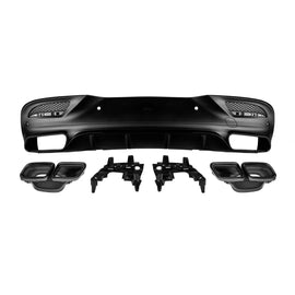 Diffusore stile GLE63 con nero terminali per posteriore A design paraurti on Mercedes GLE Coupe C292 2015-2019 -oo--oo