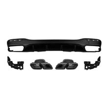 Diffusore stile GLE63 con nero terminali per posteriore A design paraurti on Mercedes GLE W166 2015-2019 -oo--oo-,
