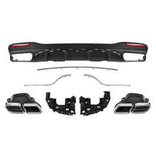 Diffusore stile GLE63 con cromato terminali per posteriore A design paraurti Mercedes GLE W166 2015-2019 -oo--oo-,