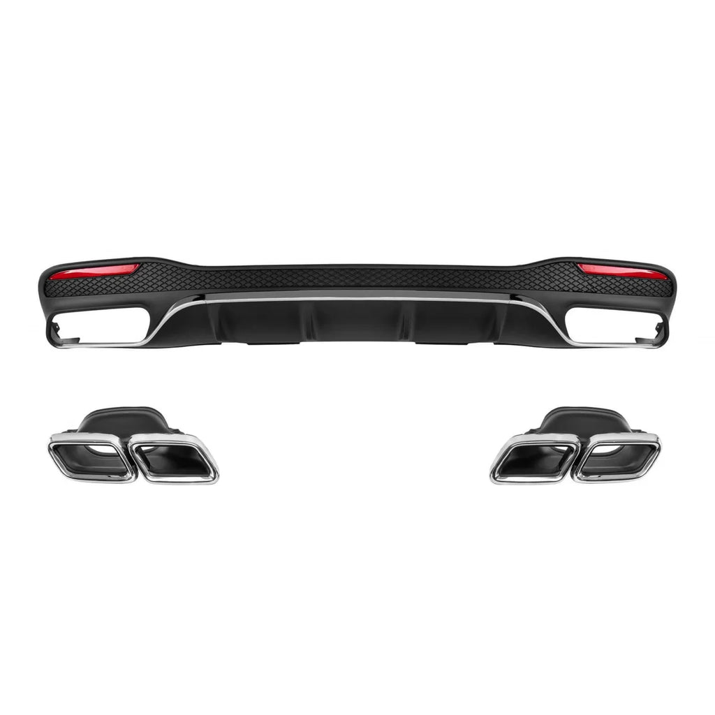 Diffusore stile GLE63 con cromato terminali per posteriore A design paraurti Mercedes GLE W166 2015-2019 -oo--oo-,