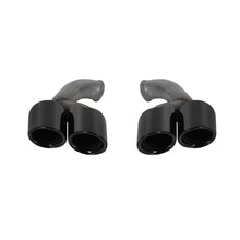 Nero lucido GT stile Terminali di scarico per Porsche Cayenne 958 2014-2018, lunghezza 455mm, ingresso 65mm