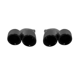 Nero lucido GT stile Terminali di scarico per Porsche Cayenne 958 2014-2018, lunghezza 455mm, ingresso 65mm