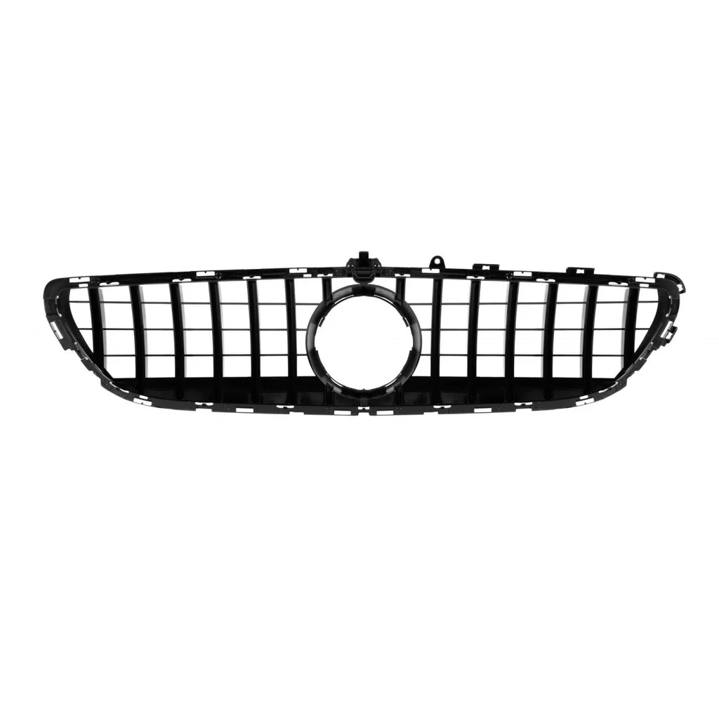 Nero lucido GT-stile griglia per Mercedes CLS C218 2015-2018 con telecamera foro