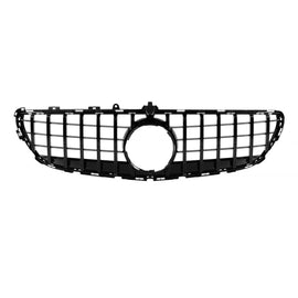 Nero lucido GT-stile griglia per Mercedes CLS C218 2015-2018 con telecamera foro