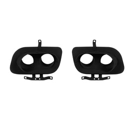 Nero lucido rotondo Terminali di scarico set per Porsche 911 992 2019+