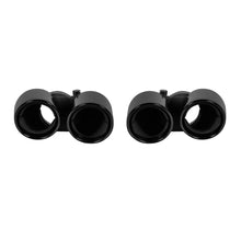 Carica l'immagine nel visualizzatore di Gallery, Nero lucido rotondo Terminali di scarico set per Porsche 911 991 2011-2016