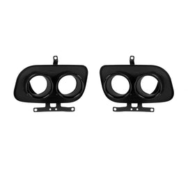 Nero lucido rotondo Terminali di scarico set per Porsche 911 992 2019+