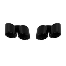 Carica l'immagine nel visualizzatore di Gallery, Nero lucido rotondo GT-stile Terminali di scarico set per Porsche Panamera 971 2016-2021