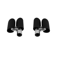 Nero lucido rotondo GT-stile Terminali di scarico set per Porsche Panamera 2010-2013, lunghezza 270mm, ingresso 65mm
