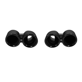 Nero lucido rotondo GT-stile Terminali di scarico set per Porsche Panamera 2010-2013, lunghezza 270mm, ingresso 65mm