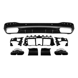 Diffusore stile GLS63 con nero terminali per posteriore A design paraurti on Mercedes GLS X167 dal 2019 -oo--oo-,