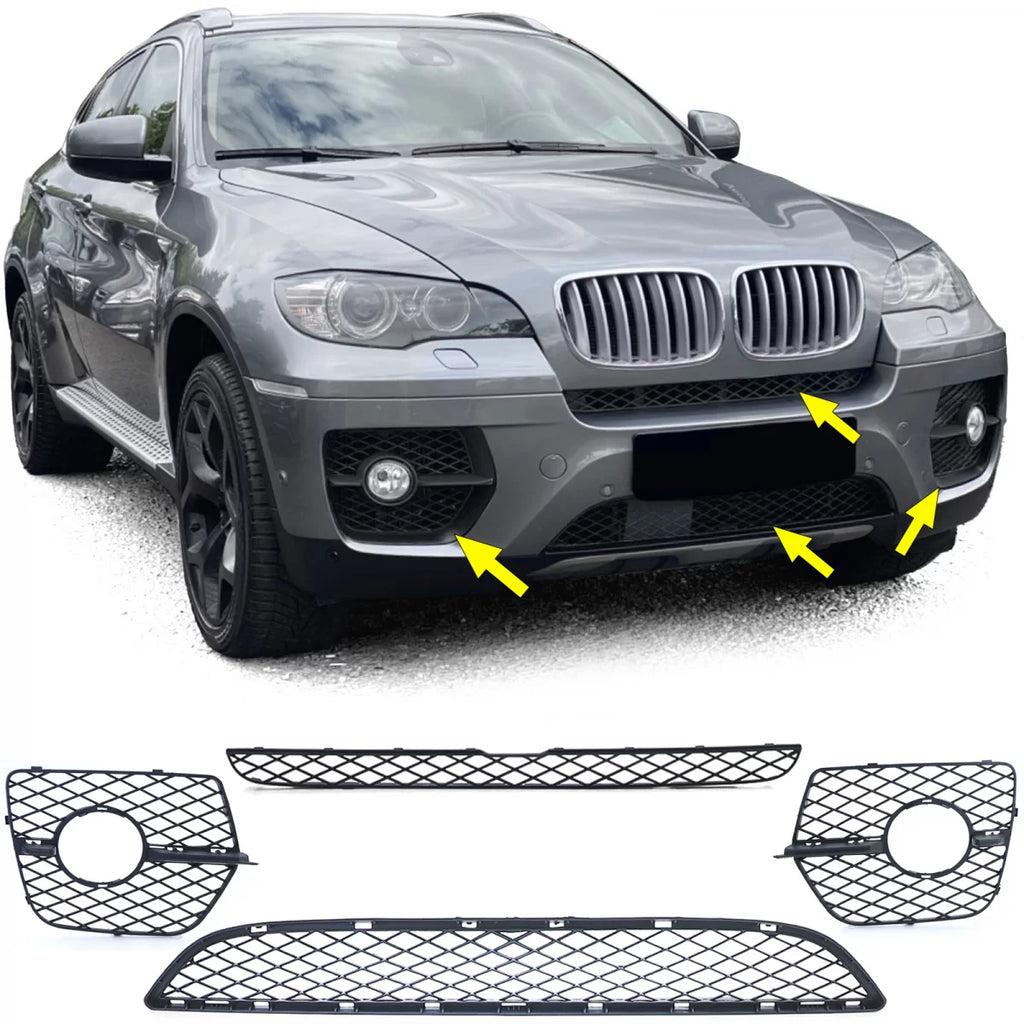 Griglia paraurti Fendinebbia modanatura set per BMW X6 E71 06-14