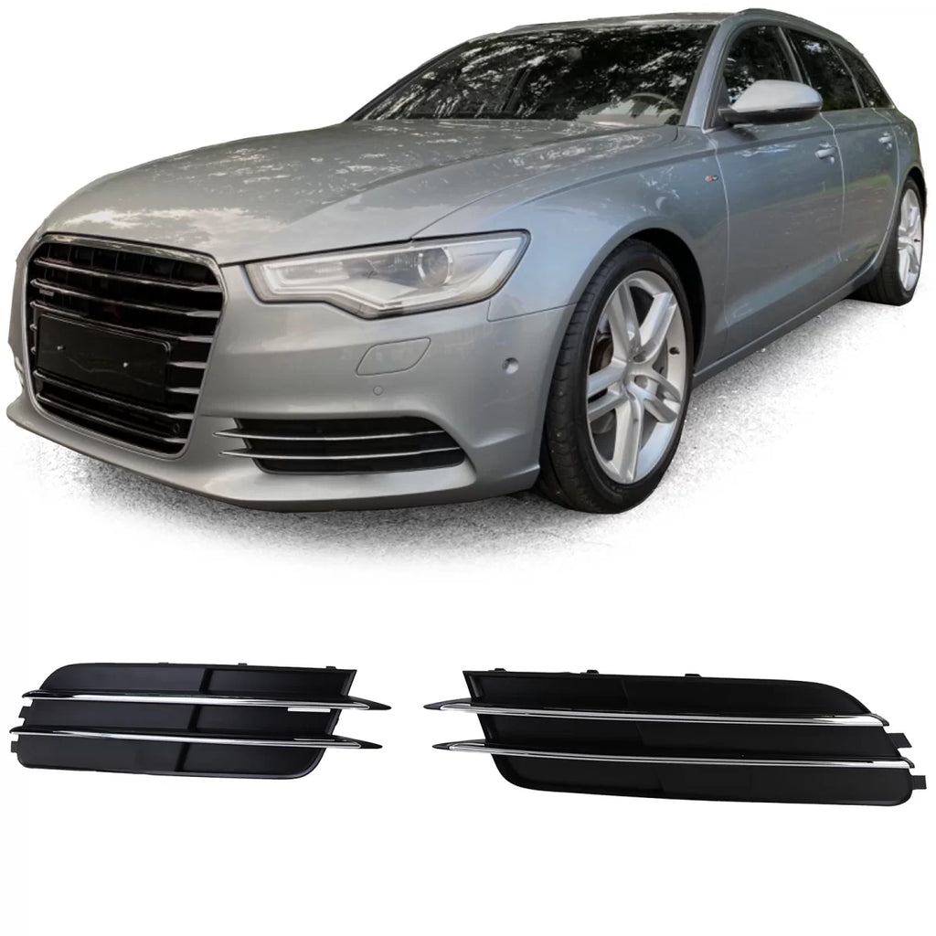 Griglia modanature paraurti cromato per Audi A6 C7 4G 10-14 senza S-Line