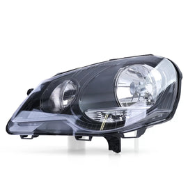 GTI tazza faro anteriore nero sinistro compatibile per VW Polo 9N3 2005-2009
