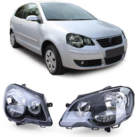GTI tazza Set fari anteriori destro sinistro compatibile VW Polo 9N3 2005-2009